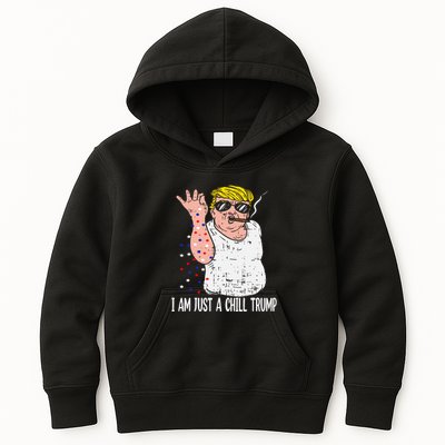 I Am Just A Chill Guy Trump Funny Meme For Trump Supporters Kids Hoodie