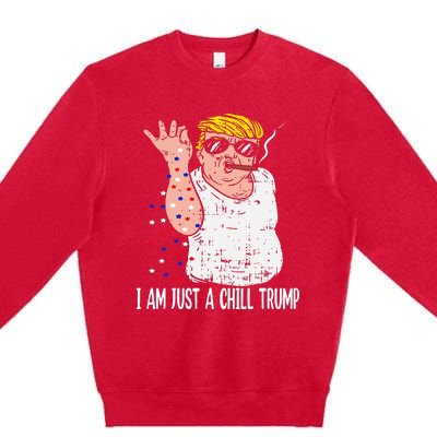 I Am Just A Chill Guy Trump Funny Meme For Trump Supporters Premium Crewneck Sweatshirt