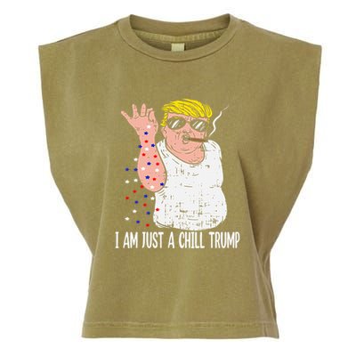 I Am Just A Chill Guy Trump Funny Meme For Trump Supporters Garment-Dyed Women's Muscle Tee
