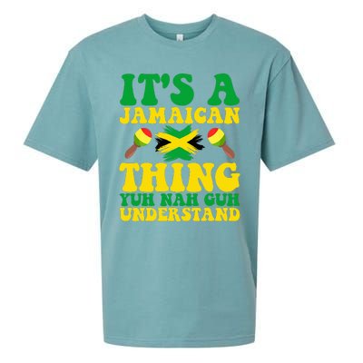 ITS A JAMAICAN THING YUH NAH GUH UNDERSTAND JAMAICAN ROOTS Sueded Cloud Jersey T-Shirt