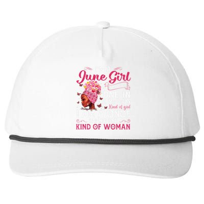 I'm A June Afro Black Wo Queen Gemini Cancer Bday Snapback Five-Panel Rope Hat