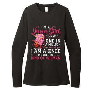 I'm A June Afro Black Wo Queen Gemini Cancer Bday Womens CVC Long Sleeve Shirt