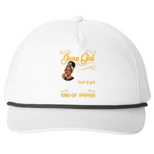 Im A June Girl Black Women Gemini Snapback Five-Panel Rope Hat