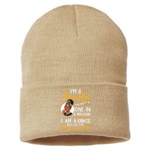 Im A June Girl Black Women Gemini Sustainable Knit Beanie