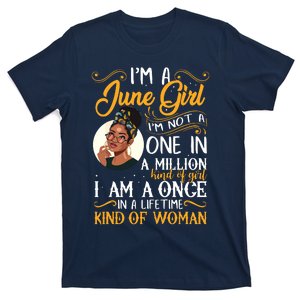 Im A June Girl Black Women Gemini T-Shirt