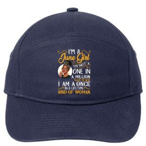 Im A June Girl Black Women Gemini 7-Panel Snapback Hat