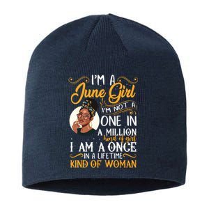 Im A June Girl Black Women Gemini Sustainable Beanie