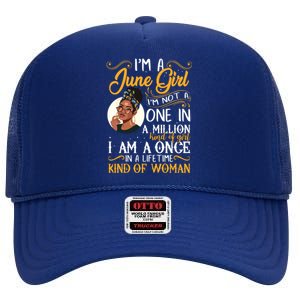 Im A June Girl Black Women Gemini High Crown Mesh Back Trucker Hat