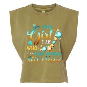 I'm A June Birthday I Am Who I Am Gifts Garment-Dyed Women's Muscle Tee