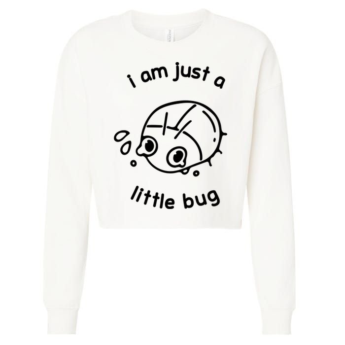 I Am Just A Little Bug Cropped Pullover Crew