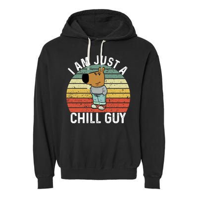 I Am Just A Chill Guy Chillguy Fun Meme Chillin Garment-Dyed Fleece Hoodie