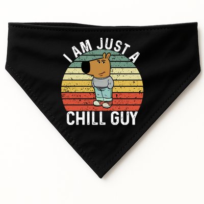 I Am Just A Chill Guy Chillguy Fun Meme Chillin USA-Made Doggie Bandana