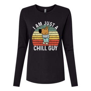 I Am Just A Chill Guy Chillguy Fun Meme Chillin Womens Cotton Relaxed Long Sleeve T-Shirt