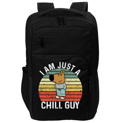 I Am Just A Chill Guy Chillguy Fun Meme Chillin Impact Tech Backpack