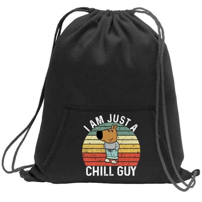 I Am Just A Chill Guy Chillguy Fun Meme Chillin Sweatshirt Cinch Pack Bag