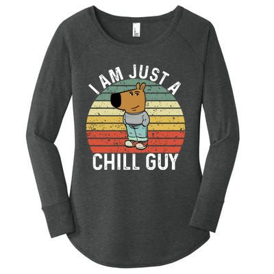 I Am Just A Chill Guy Chillguy Fun Meme Chillin Women's Perfect Tri Tunic Long Sleeve Shirt