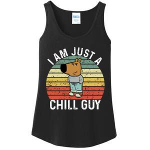 I Am Just A Chill Guy Chillguy Fun Meme Chillin Ladies Essential Tank