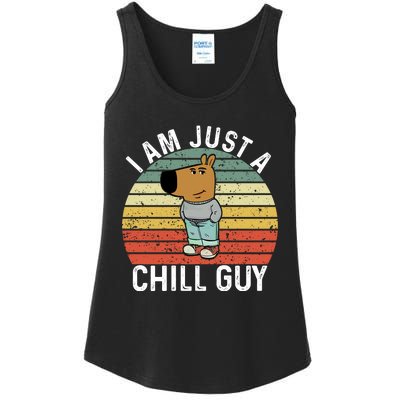 I Am Just A Chill Guy Chillguy Fun Meme Chillin Ladies Essential Tank