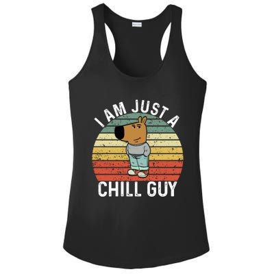 I Am Just A Chill Guy Chillguy Fun Meme Chillin Ladies PosiCharge Competitor Racerback Tank