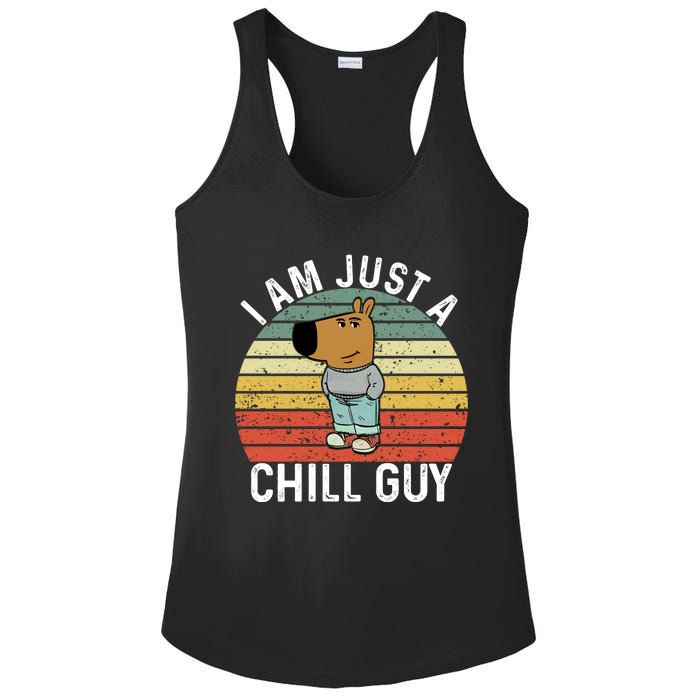 I Am Just A Chill Guy Chillguy Fun Meme Chillin Ladies PosiCharge Competitor Racerback Tank