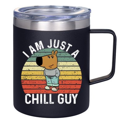 I Am Just A Chill Guy Chillguy Fun Meme Chillin 12oz Stainless Steel Coffee Mug