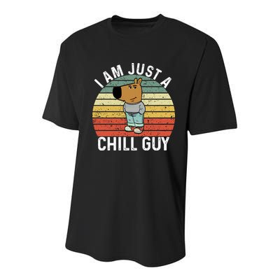 I Am Just A Chill Guy Chillguy Fun Meme Chillin Youth Performance Sprint T-Shirt