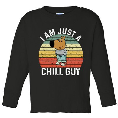I Am Just A Chill Guy Chillguy Fun Meme Chillin Toddler Long Sleeve Shirt