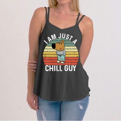 I Am Just A Chill Guy Chillguy Fun Meme Chillin Women's Strappy Tank