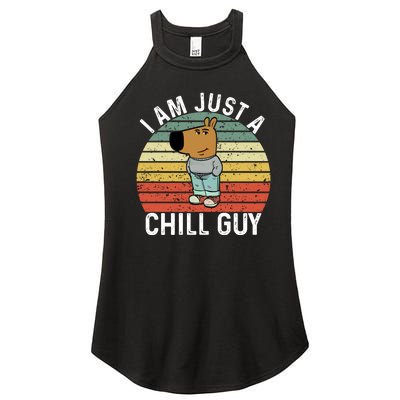 I Am Just A Chill Guy Chillguy Fun Meme Chillin Women's Perfect Tri Rocker Tank