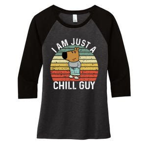 I Am Just A Chill Guy Chillguy Fun Meme Chillin Women's Tri-Blend 3/4-Sleeve Raglan Shirt