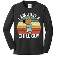I Am Just A Chill Guy Chillguy Fun Meme Chillin Kids Long Sleeve Shirt