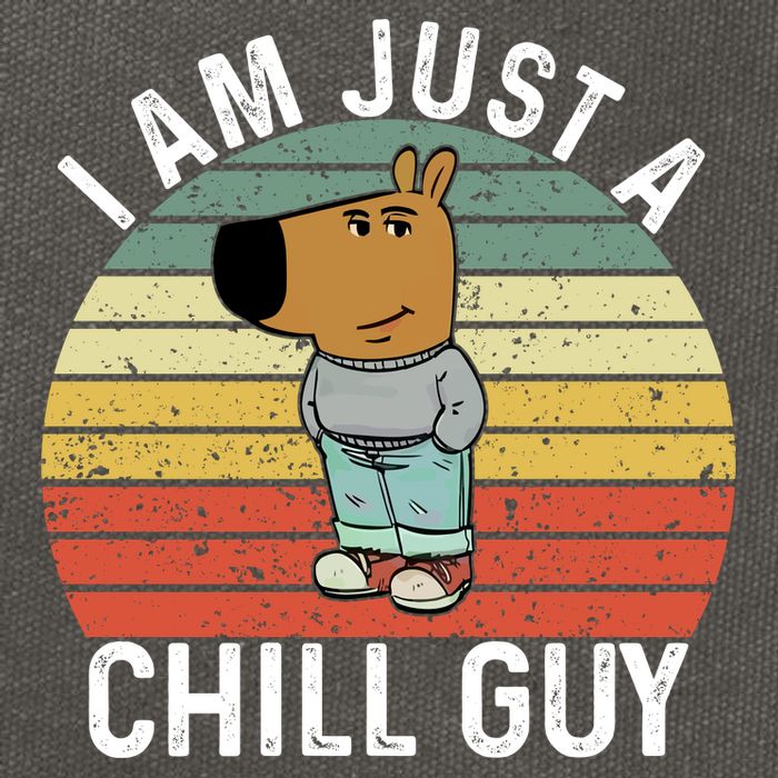 I Am Just A Chill Guy Chillguy Fun Meme Chillin Cotton Canvas Backpack