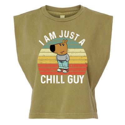 I Am Just A Chill Guy Chillguy Fun Meme Chillin Garment-Dyed Women's Muscle Tee