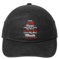 I'm A June Wo Queen Born In June 7-Panel Snapback Hat