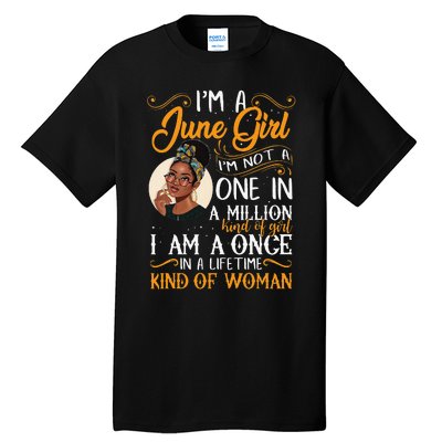 I'm A June Black Wo Gemini Tall T-Shirt