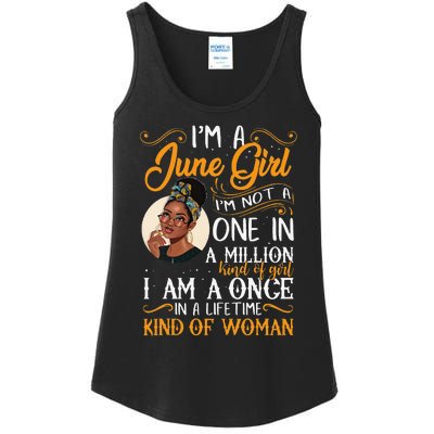 I'm A June Black Wo Gemini Ladies Essential Tank