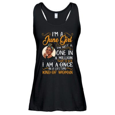 I'm A June Black Wo Gemini Ladies Essential Flowy Tank