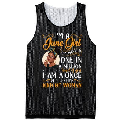 I'm A June Black Wo Gemini Mesh Reversible Basketball Jersey Tank