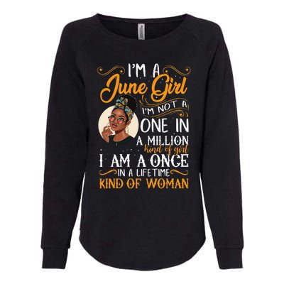 I'm A June Black Wo Gemini Womens California Wash Sweatshirt