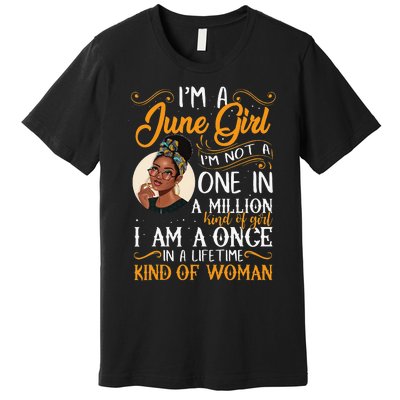 I'm A June Black Wo Gemini Premium T-Shirt