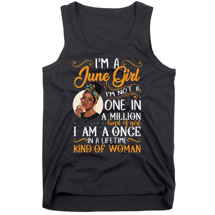 I'm A June Black Wo Gemini Tank Top