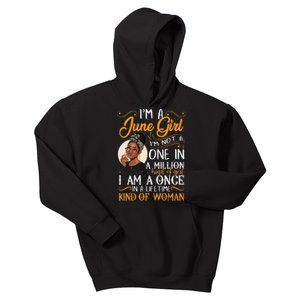 I'm A June Black Wo Gemini Kids Hoodie