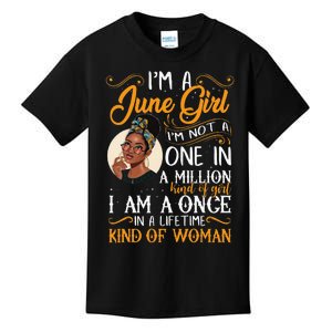 I'm A June Black Wo Gemini Kids T-Shirt