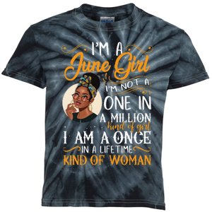 I'm A June Black Wo Gemini Kids Tie-Dye T-Shirt