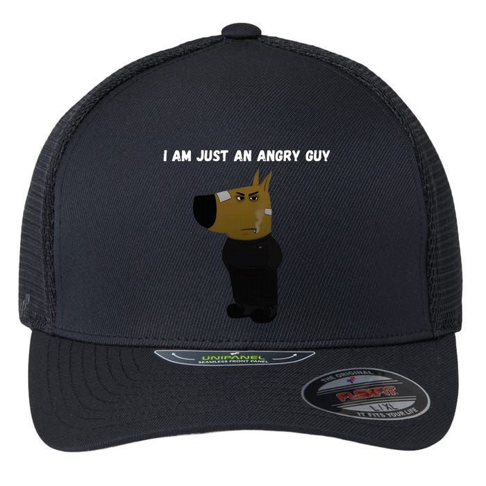 I Am Just An Angry Guy Meme Funny Flexfit Unipanel Trucker Cap