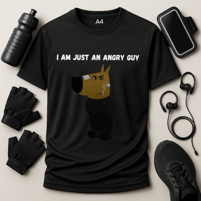 I Am Just An Angry Guy Meme Funny Cooling Performance Crew T-Shirt