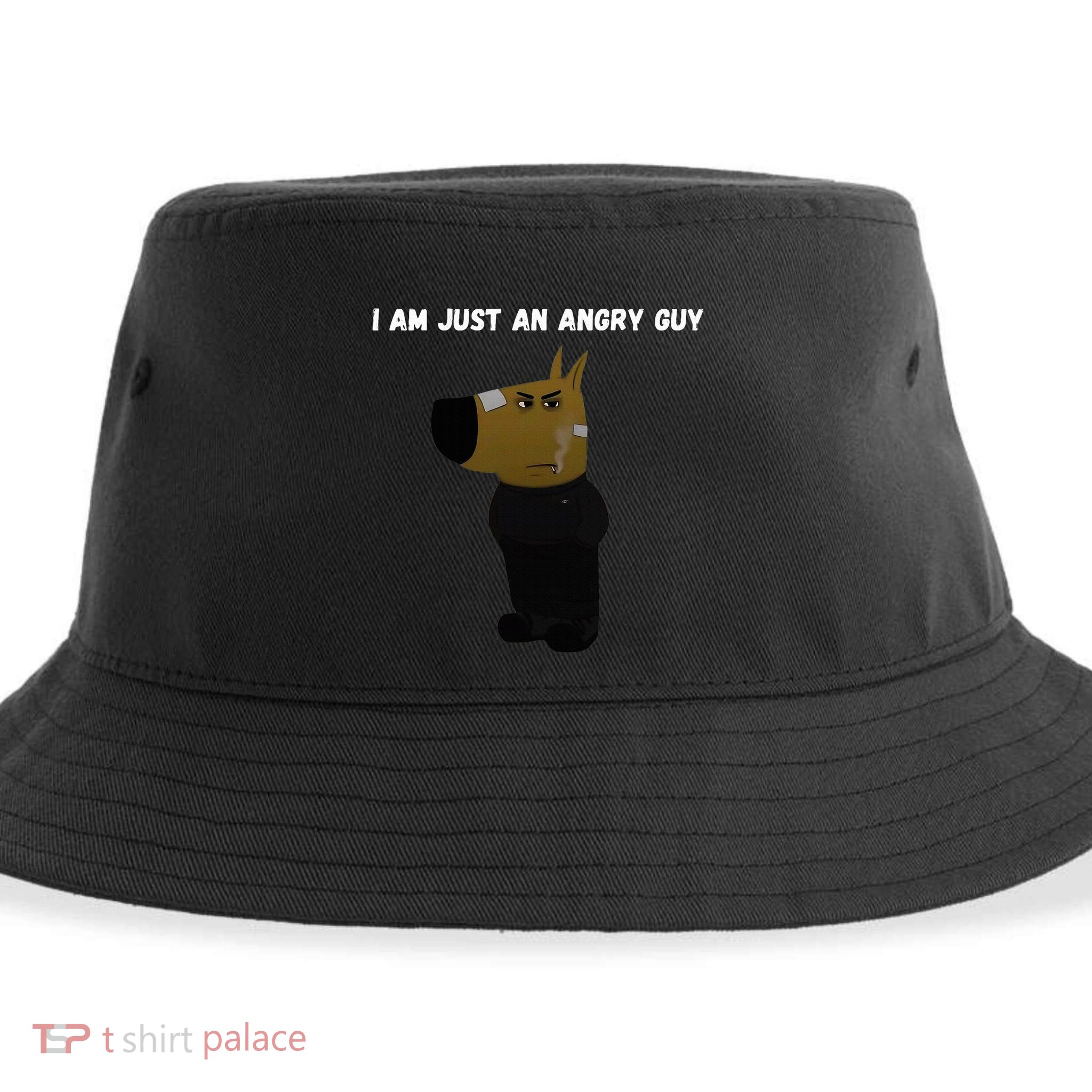 I Am Just An Angry Guy Meme Funny Sustainable Bucket Hat