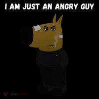 I Am Just An Angry Guy Meme Funny Button