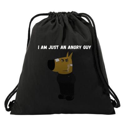 I Am Just An Angry Guy Meme Funny Drawstring Bag