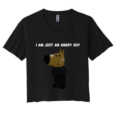 I Am Just An Angry Guy Meme Funny Crop Top